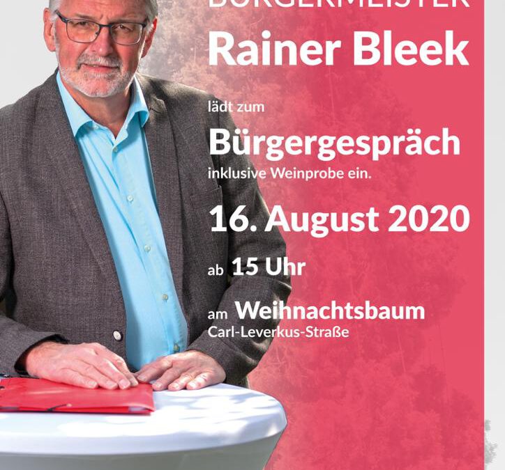 Einladung zum Bürgergespräch mit Rainer Bleek