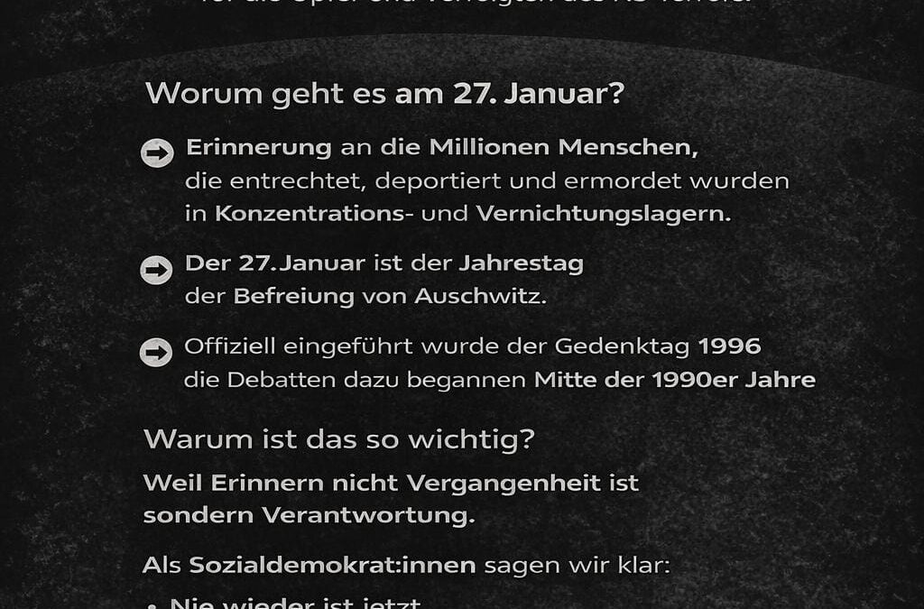 27. Januar Tag des Gedenkens