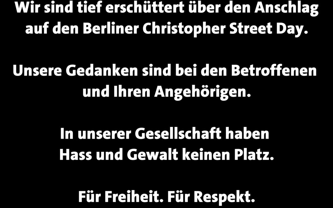 Anschlag auf den Berliner Christopher Street Day 25.07.2026.